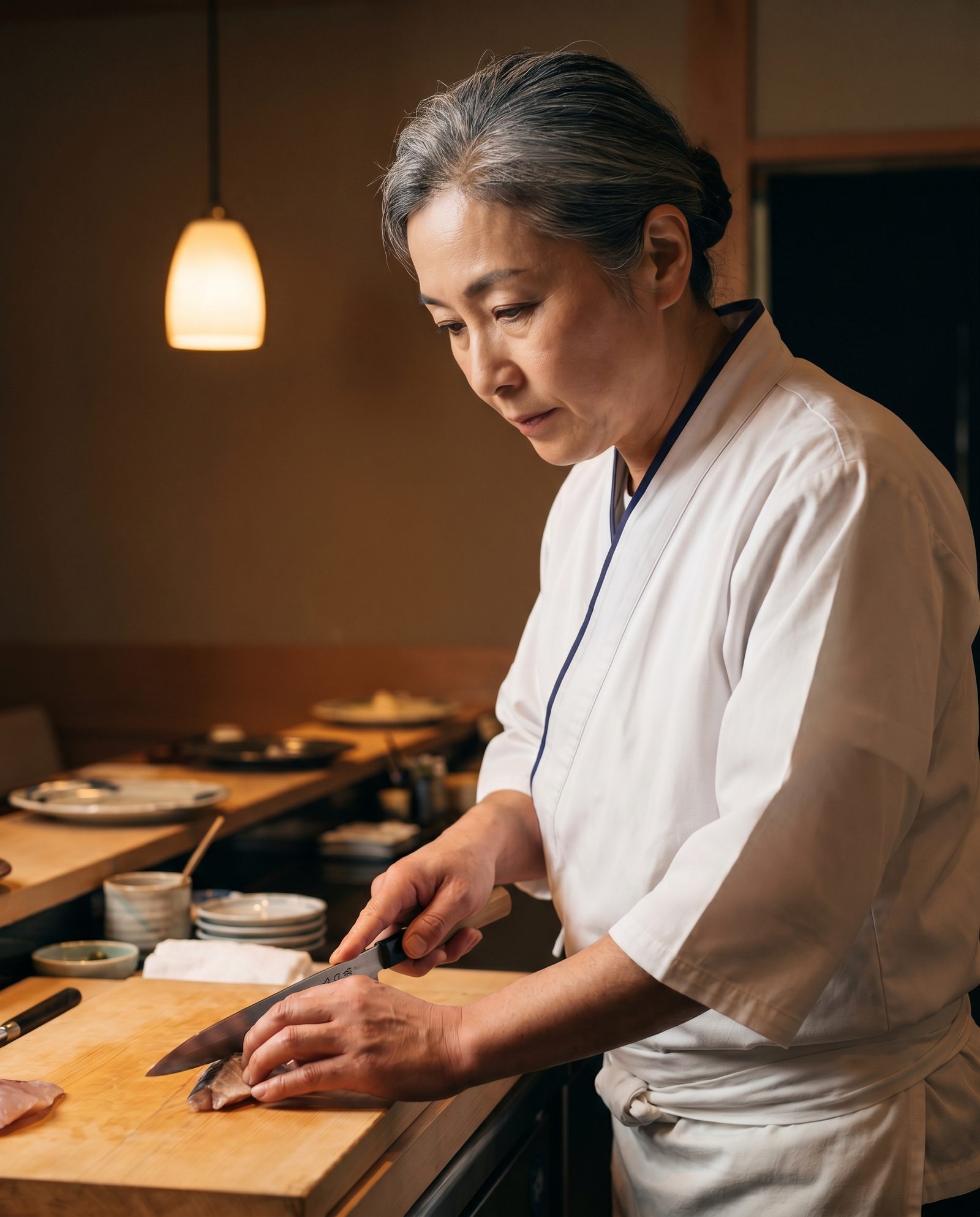 Chef Morishita en la barra · Omakase Baja California